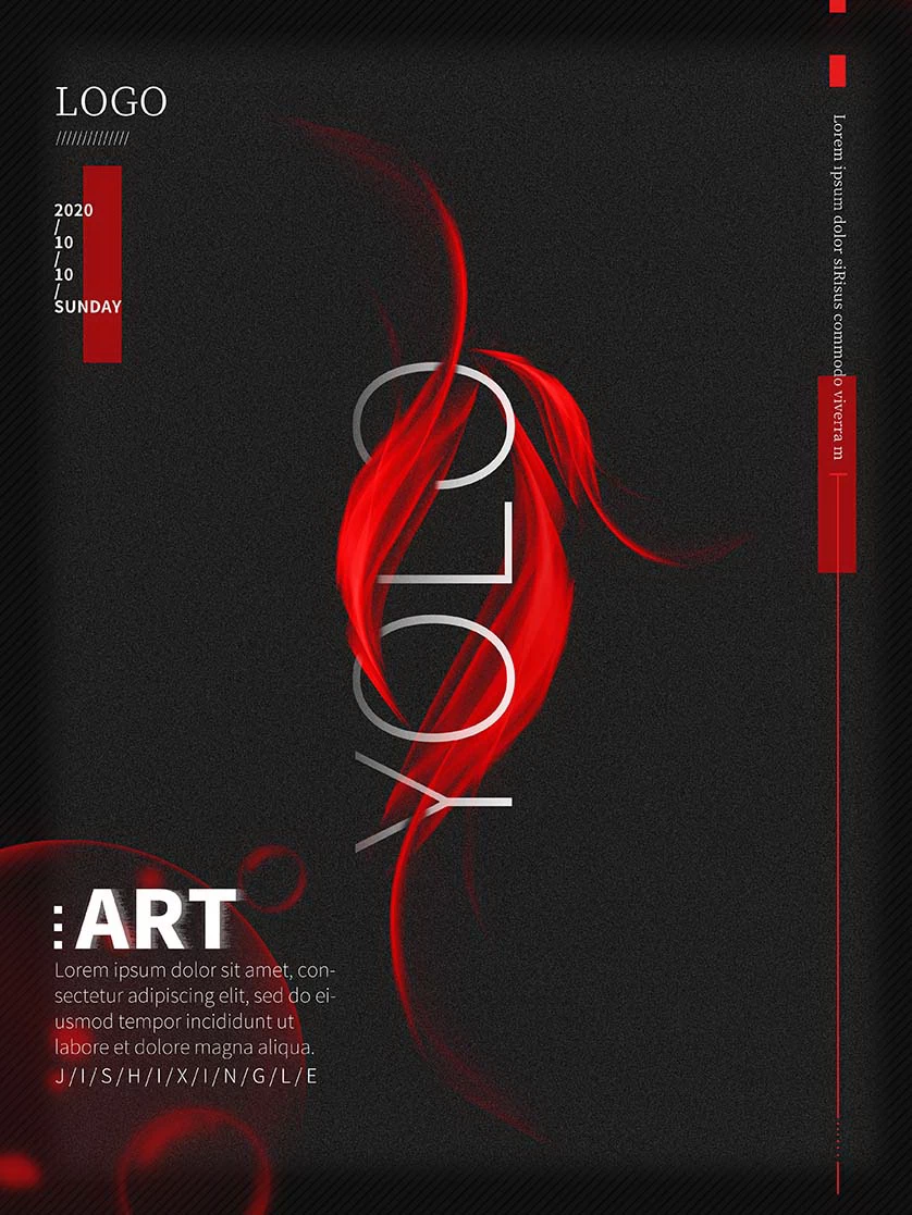 高端创意展会艺术展毕业展作品集摄影书画海报AI/PSD设计素材模板【084】